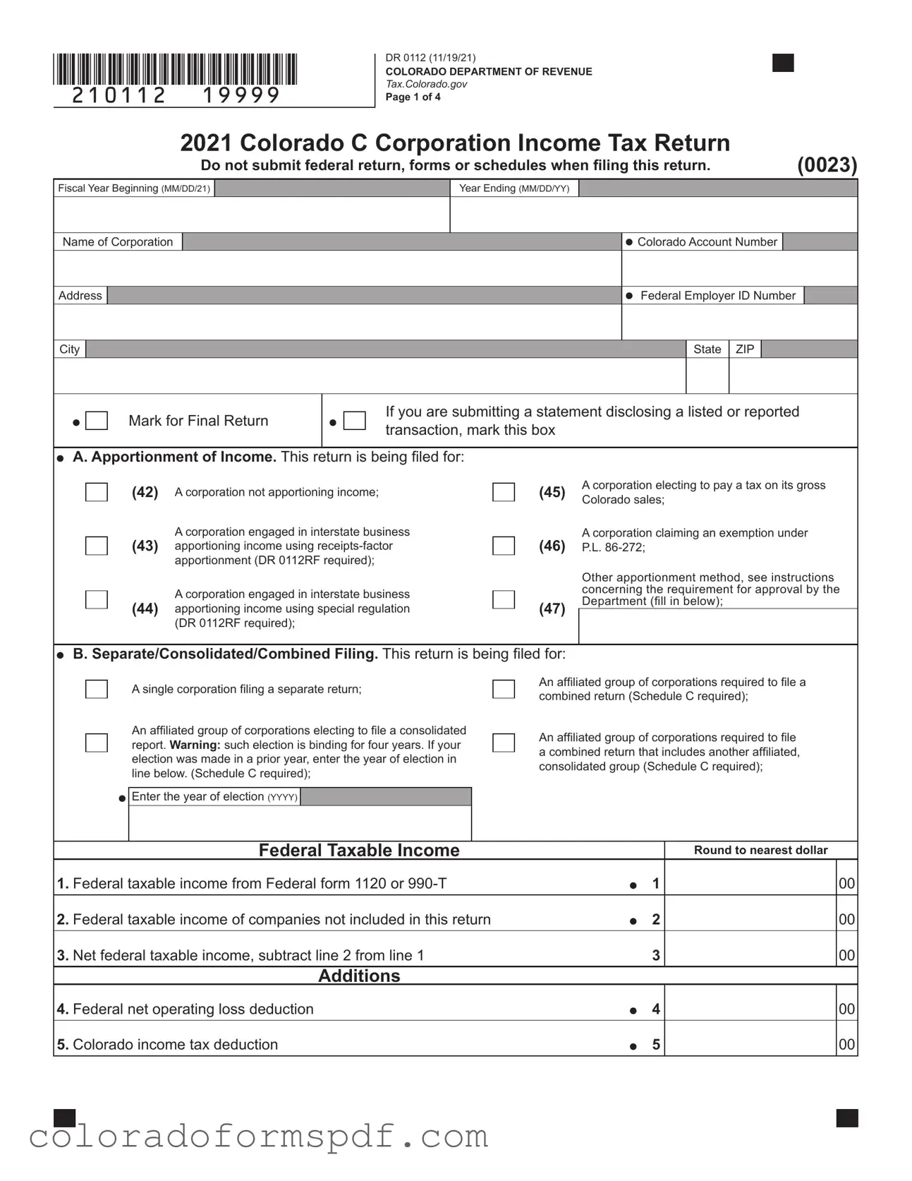 Get Colorado 112 Form