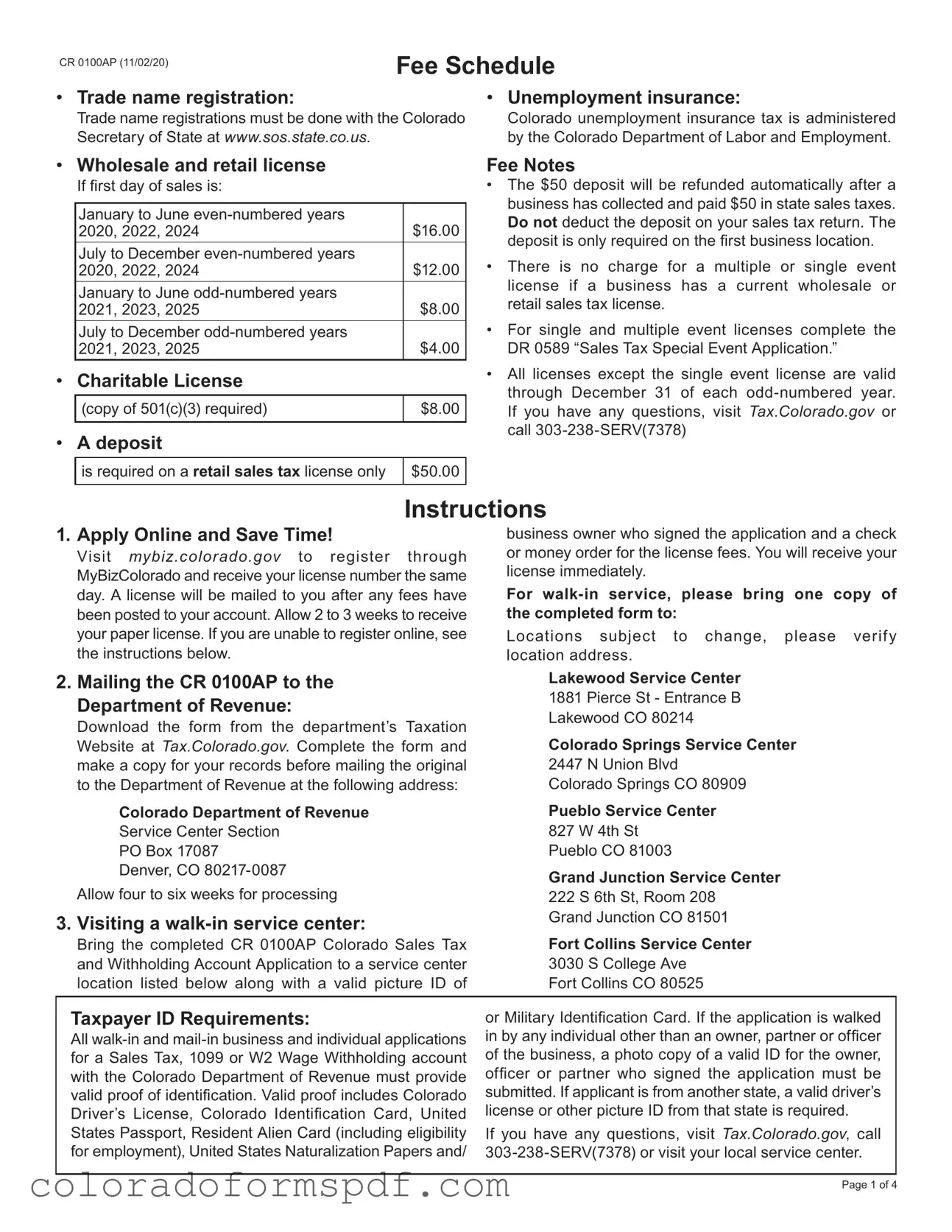 Get Colorado Cr 100 Form