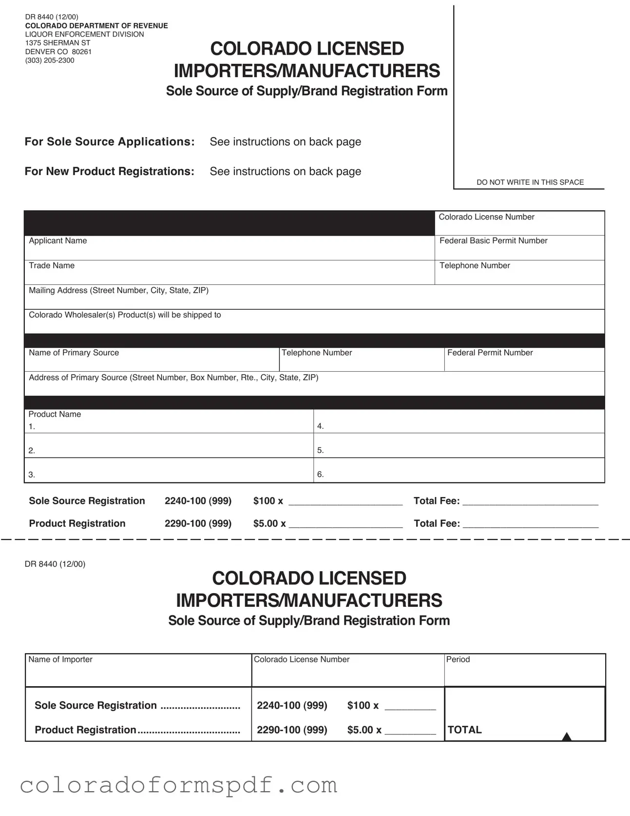 Get Colorado Dr 8440 Form