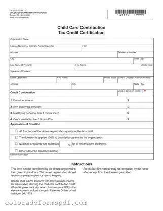Get Colorado Dr 1317 Form