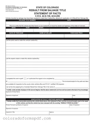 Get Colorado Dr 2424 Form