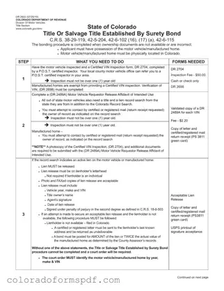 Get Colorado Dr 2922 Form