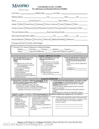 Get Colorado Post Admission Level 1 Passr Form