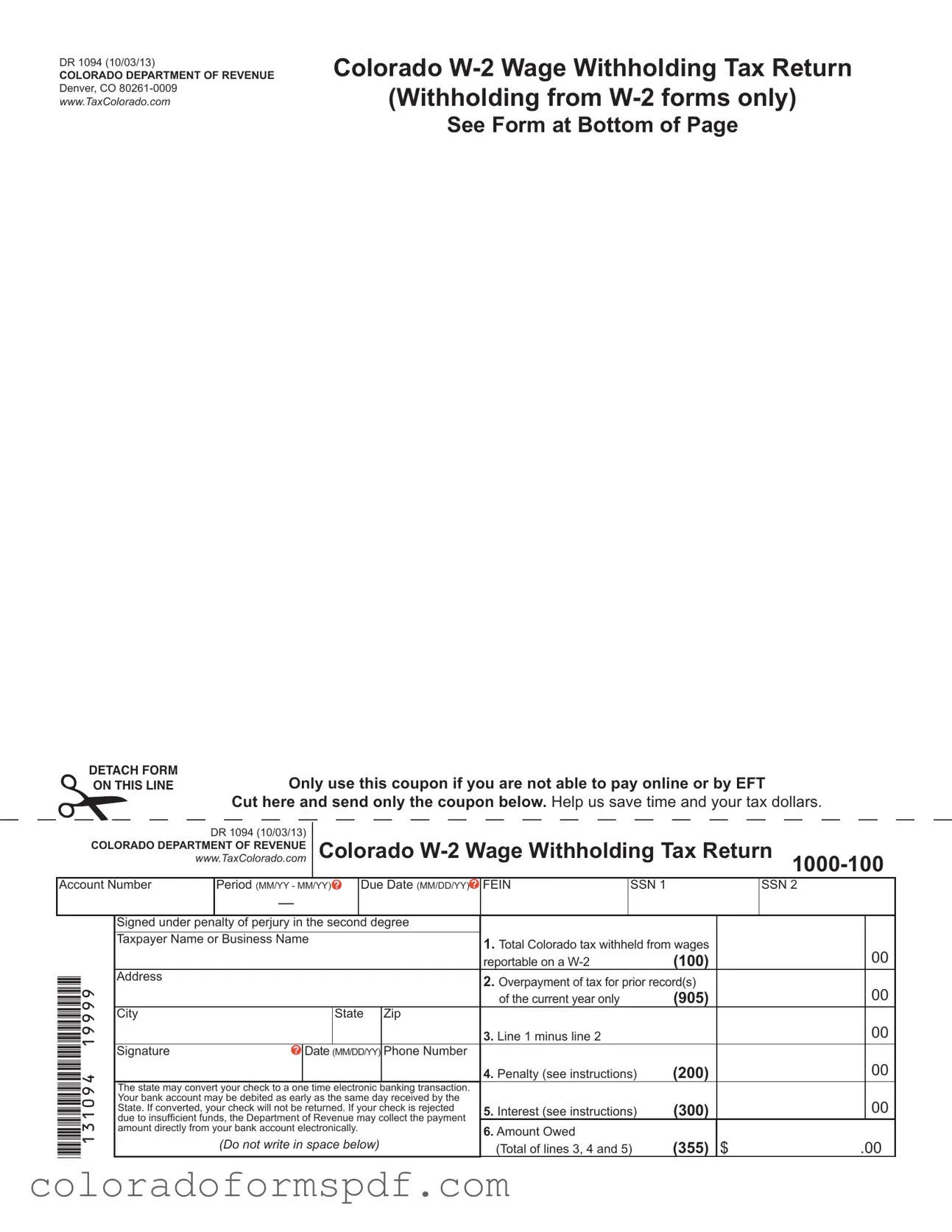Get W2 Colorado Form